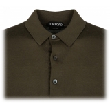 Tom Ford - Dark Olive Short Sleeves Polo Shirt - Tom Ford Exclusive Luxury Collection