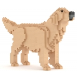 Jekca - Golden Retriever 02-M03 - Big - Lego - Scultura - Costruzione - 4D - Animali di Mattoncini - Toys