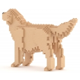 Jekca - Golden Retriever 02-M03 - Big - Lego - Sculpture - Construction - 4D - Brick Animals - Toys