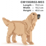 Jekca - Golden Retriever 02-M03 - Big - Lego - Sculpture - Construction - 4D - Brick Animals - Toys