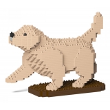 Jekca - Golden Retriever 05-M02 - Big - Lego - Scultura - Costruzione - 4D - Animali di Mattoncini - Toys