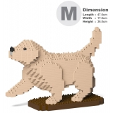 Jekca - Golden Retriever 05-M02 - Big - Lego - Sculpture - Construction - 4D - Brick Animals - Toys