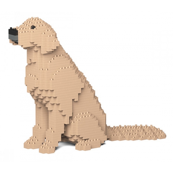 Jekca - Golden Retriever 03-M03 - Big - Lego - Scultura - Costruzione - 4D - Animali di Mattoncini - Toys