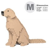 Jekca - Golden Retriever 03-M03 - Big - Lego - Sculpture - Construction - 4D - Brick Animals - Toys