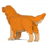 Jekca - Golden Retriever 02-M02 - Big - Lego - Sculpture - Construction - 4D - Brick Animals - Toys