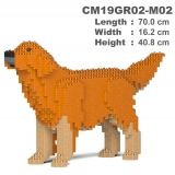 Jekca - Golden Retriever 02-M02 - Big - Lego - Sculpture - Construction - 4D - Brick Animals - Toys