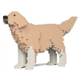 Jekca - Golden Retriever 02-M01 - Big - Lego - Sculpture - Construction - 4D - Brick Animals - Toys