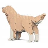 Jekca - Golden Retriever 02-M01 - Big - Lego - Scultura - Costruzione - 4D - Animali di Mattoncini - Toys