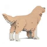 Jekca - Golden Retriever 02-M01 - Big - Lego - Scultura - Costruzione - 4D - Animali di Mattoncini - Toys