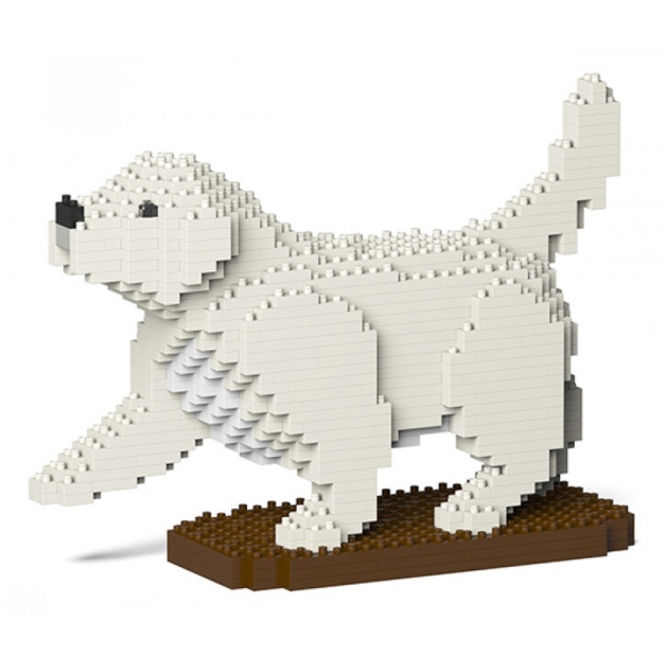 Jekca - Golden Retriever 05-M01 - Big - Lego - Sculpture - Construction - 4D - Brick Animals - Toys