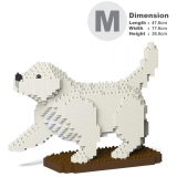 Jekca - Golden Retriever 05-M01 - Big - Lego - Sculpture - Construction - 4D - Brick Animals - Toys