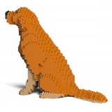 Jekca - Golden Retriever 03-M02 - Big - Lego - Sculpture - Construction - 4D - Brick Animals - Toys