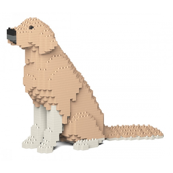 Jekca - Golden Retriever 03-M01 - Big - Lego - Sculpture - Construction - 4D - Brick Animals - Toys