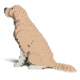 Jekca - Golden Retriever 03-M01 - Big - Lego - Scultura - Costruzione - 4D - Animali di Mattoncini - Toys