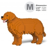 Jekca - Golden Retriever 01-M01 - Big - Lego - Sculpture - Construction - 4D - Brick Animals - Toys