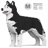 Jekca - Husky 4-in-1 Pack 01-M01 - Big - Lego - Scultura - Costruzione - 4D - Animali di Mattoncini - Toys