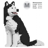 Jekca - Husky 4-in-1 Pack 01-M01 - Big - Lego - Scultura - Costruzione - 4D - Animali di Mattoncini - Toys