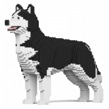 Jekca - Husky 4-in-1 Pack 01-M01 - Big - Lego - Scultura - Costruzione - 4D - Animali di Mattoncini - Toys