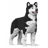 Jekca - Husky 4-in-1 Pack 01-M01 - Big - Lego - Scultura - Costruzione - 4D - Animali di Mattoncini - Toys