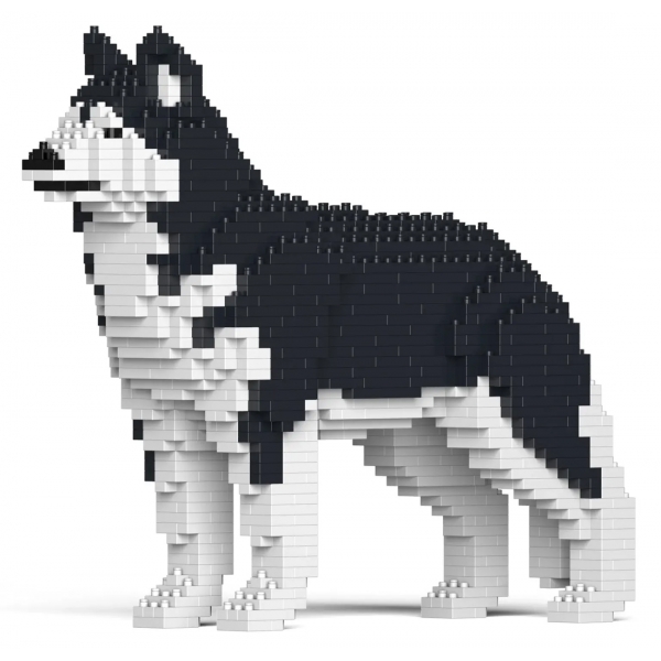 Jekca - Husky 01-M01 - Big - Lego - Scultura - Costruzione - 4D - Animali di Mattoncini - Toys