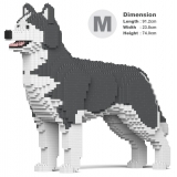 Jekca - Husky 4-in-1 Pack 01-M04 - Big - Lego - Scultura - Costruzione - 4D - Animali di Mattoncini - Toys