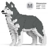 Jekca - Husky 01-M04 - Big - Lego - Sculpture - Construction - 4D - Brick Animals - Toys