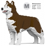 Jekca - Husky 4-in-1 Pack 01-M03 - Big - Lego - Scultura - Costruzione - 4D - Animali di Mattoncini - Toys