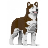 Jekca - Husky 4-in-1 Pack 01-M03 - Big - Lego - Scultura - Costruzione - 4D - Animali di Mattoncini - Toys