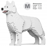 Jekca - Husky 4-in-1 Pack 01-M02 - Big - Lego - Scultura - Costruzione - 4D - Animali di Mattoncini - Toys