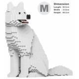 Jekca - Husky 4-in-1 Pack 01-M02 - Big - Lego - Scultura - Costruzione - 4D - Animali di Mattoncini - Toys