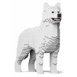 Jekca - Husky 4-in-1 Pack 01-M02 - Big - Lego - Scultura - Costruzione - 4D - Animali di Mattoncini - Toys