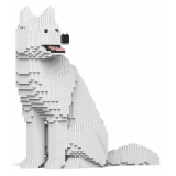 Jekca - Husky 4-in-1 Pack 01-M02 - Big - Lego - Scultura - Costruzione - 4D - Animali di Mattoncini - Toys