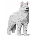 Jekca - Husky 01-M02 - Big - Lego - Sculpture - Construction - 4D - Brick Animals - Toys