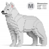 Jekca - Husky 01-M02 - Big - Lego - Sculpture - Construction - 4D - Brick Animals - Toys