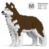 Jekca - Husky 01-M03 - Big - Lego - Sculpture - Construction - 4D - Brick Animals - Toys