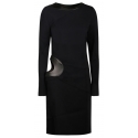 Tom Ford - Black Leather Cut Out Long Sleeved Dress - Tom Ford Exclusive Luxury Collection