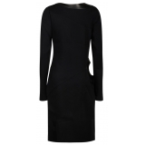 Tom Ford - Abito a Maniche Lunghe in Pelle Nera con Tagli - Tom Ford Exclusive Luxury Collection