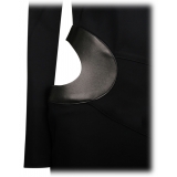 Tom Ford - Abito a Maniche Lunghe in Pelle Nera con Tagli - Tom Ford Exclusive Luxury Collection