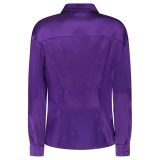 Tom Ford - Purple Satin Western Style Shirt - Tom Ford Exclusive Luxury Collection