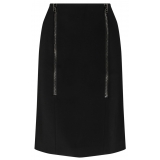 Tom Ford - Black Zip Detail Pencil Skirt - Tom Ford Exclusive Luxury Collection