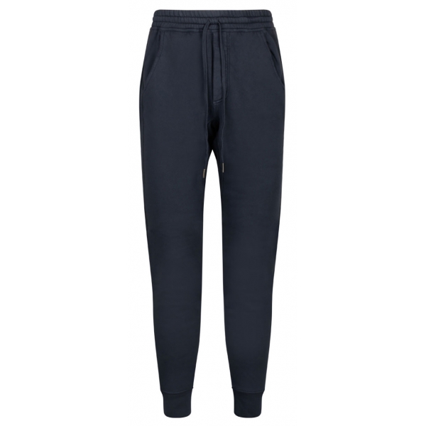 Tom Ford - Dark Blue Cotton Slim Fit Track Pants - Tom Ford Exclusive Luxury Collection