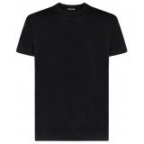 Tom Ford - Black Cotton Round Neck Shirt - Tom Ford Exclusive Luxury Collection