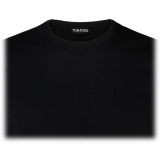 Tom Ford - Camicia Girocollo in Cotone Nero - Tom Ford Exclusive Luxury Collection