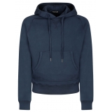 Tom Ford - Dark Blue Cotton Drawstring Hoodie - Tom Ford Exclusive Luxury Collection