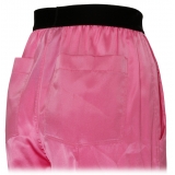 Tom Ford - Pantaloni da Pigiama in Raso di Seta Elasticizzata Rose Bloom - Tom Ford Exclusive Luxury Collection