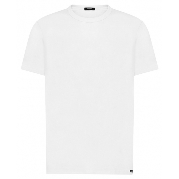 Tom Ford - White Crew Neck T-Shirt - Tom Ford Exclusive Luxury Collection