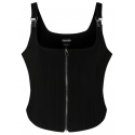 Tom Ford - Black Stretch Silk Corset Top - Tom Ford Exclusive Luxury Collection