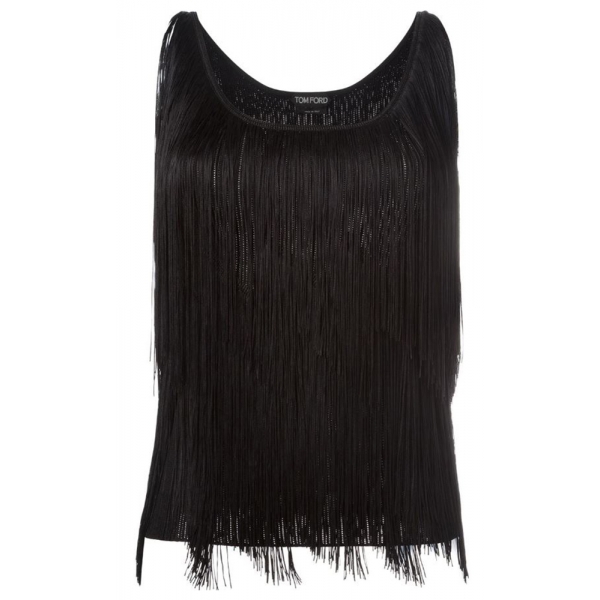 Tom Ford - Black Fringe Tank Top - Tom Ford Exclusive Luxury Collection