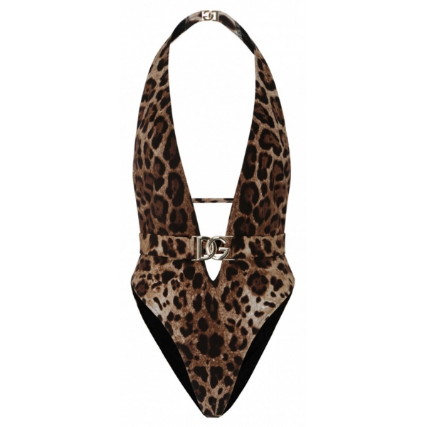 Dolce & Gabbana - Costume da Bagno con Stampa Leopardo - Dolce & Gabbana Exclusive Luxury Collection