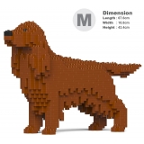 Jekca - Irish Setter 01-M01 - Big - Lego - Sculpture - Construction - 4D - Brick Animals - Toys